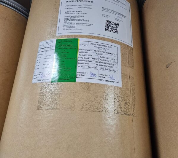 PVP K 30 USP 43- Pharma Grade Polyvinylpyrrolidone K30 (650/kg + GST)