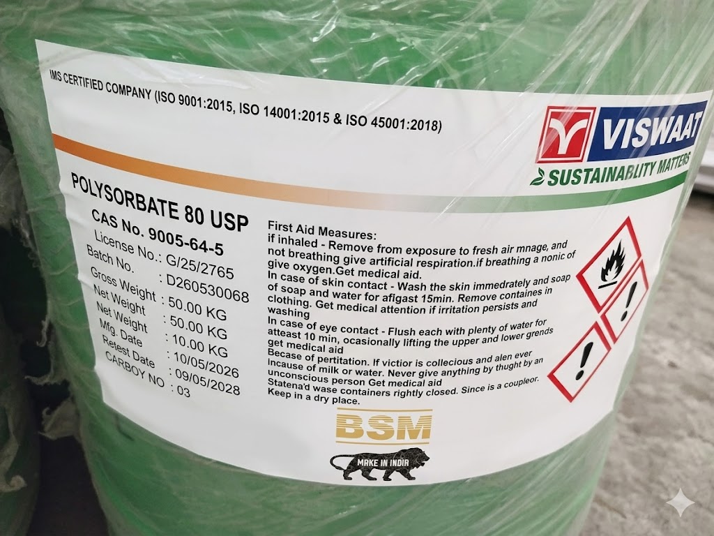 Polysorbate 80 (Tween 80) IP/USP/Ph. Eur.